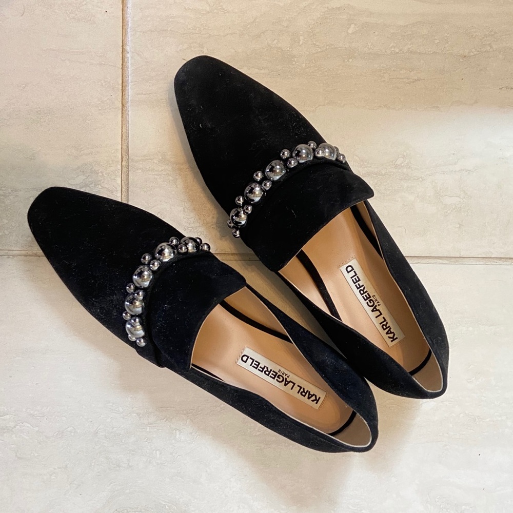 Karl Lagerfeld Black Flats